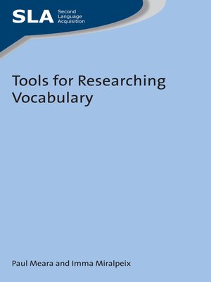cover image of Tools for Researching Vocabulary